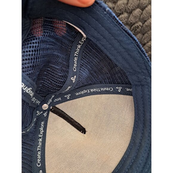 La Viva Prana Trucker Adjustable Mesh Cap Atlantic Paloma Print Navy Multicolor - Picture 5 of 5